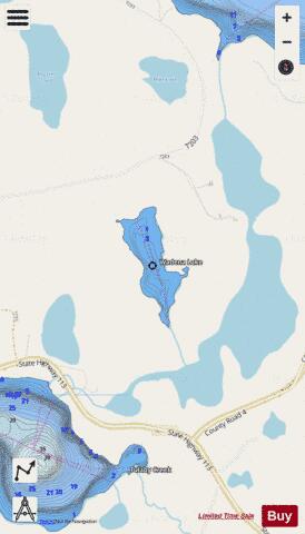 Wadena depth contour Map - i-Boating App - Streets