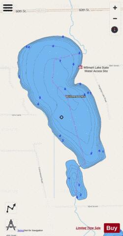 Wilmert depth contour Map - i-Boating App - Streets