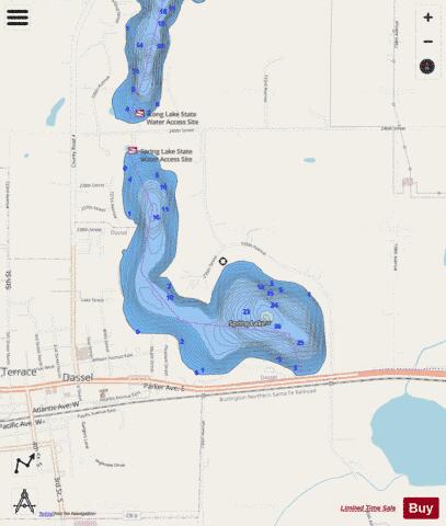 Spring depth contour Map - i-Boating App - Streets