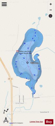 Willie depth contour Map - i-Boating App - Streets