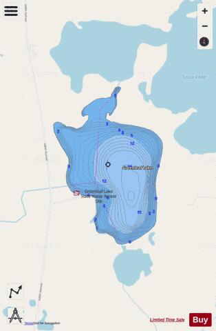 Greenleaf depth contour Map - i-Boating App - Streets