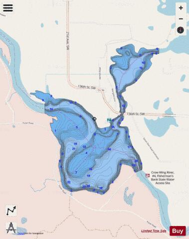 Sylvan depth contour Map - i-Boating App - Streets