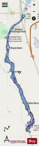 Zebulon Pike depth contour Map - i-Boating App - Streets