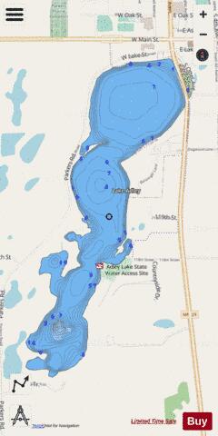 Adley depth contour Map - i-Boating App - Streets