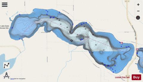 West Leaf depth contour Map - i-Boating App - Streets