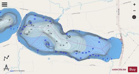 East Leaf depth contour Map - i-Boating App - Streets
