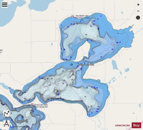 East Battle depth contour Map - i-Boating App - Streets