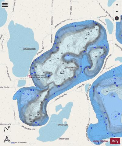 West McDonald depth contour Map - i-Boating App - Streets