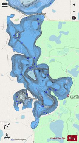 South Lida depth contour Map - i-Boating App - Streets