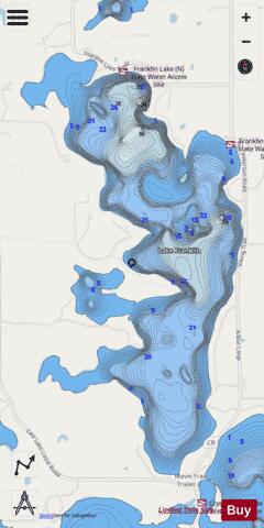 Franklin depth contour Map - i-Boating App - Streets