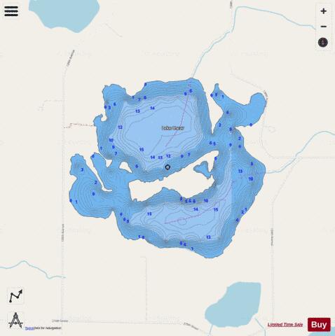 Oscar depth contour Map - i-Boating App - Streets