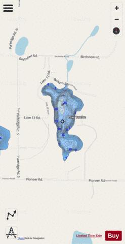 Twelve depth contour Map - i-Boating App - Streets