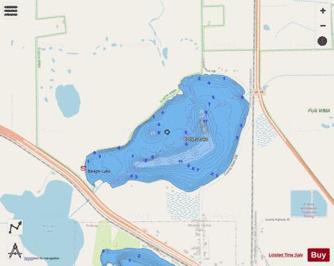 Badger depth contour Map - i-Boating App - Streets