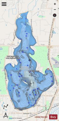 Bald Eagle depth contour Map - i-Boating App - Streets