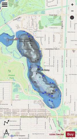 Phalen depth contour Map - i-Boating App - Streets
