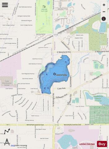 Beaver depth contour Map - i-Boating App - Streets