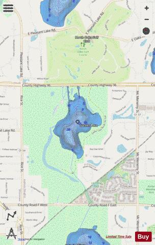 Sucker depth contour Map - i-Boating App - Streets