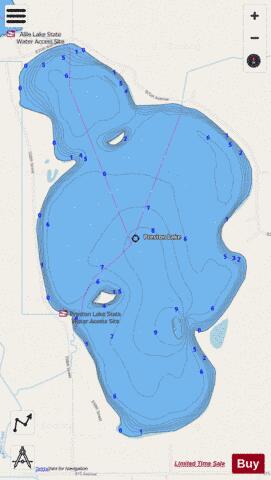 Preston depth contour Map - i-Boating App - Streets
