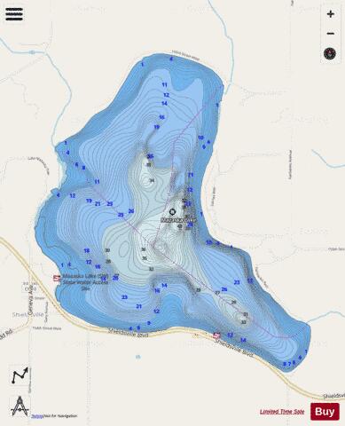Mazaska depth contour Map - i-Boating App - Streets