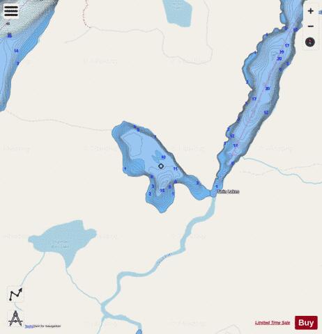 West Twin depth contour Map - i-Boating App - Streets