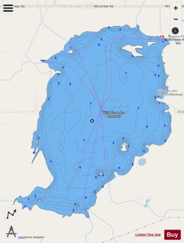 Wild Rice depth contour Map - i-Boating App - Streets