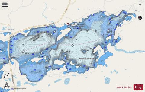 Island Lake Rsvr(E.Basin) depth contour Map - i-Boating App - Streets