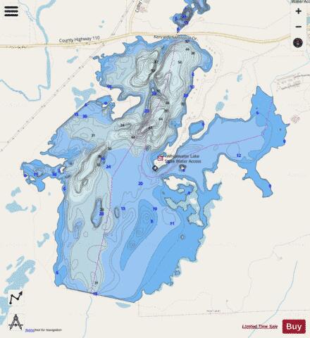 Whitewater depth contour Map - i-Boating App - Streets