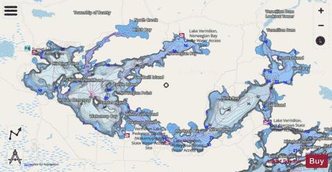 West Vermilion depth contour Map - i-Boating App - Streets