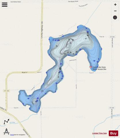 Loon depth contour Map - i-Boating App - Streets