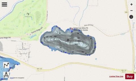 Sabin (Embarrass Mine) depth contour Map - i-Boating App - Streets