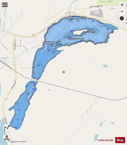 Embarrass depth contour Map - i-Boating App - Streets