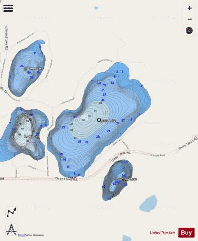 Leora depth contour Map - i-Boating App - Streets