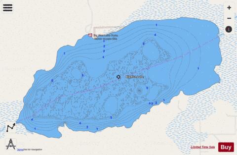 Big Rice depth contour Map - i-Boating App - Streets