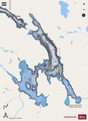 Johnson depth contour Map - i-Boating App - Streets