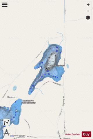 Maple Leaf depth contour Map - i-Boating App - Streets