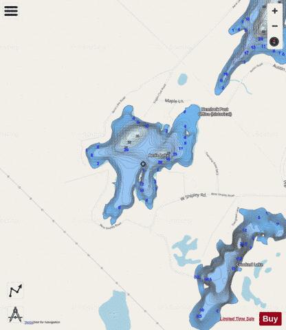 Aerie depth contour Map - i-Boating App - Streets