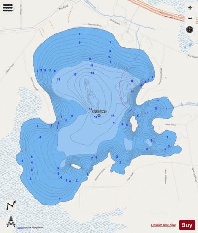 Sand depth contour Map - i-Boating App - Streets