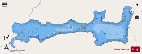 Ban depth contour Map - i-Boating App - Streets