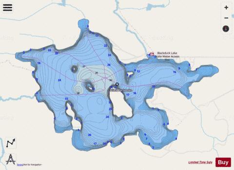 Black Duck depth contour Map - i-Boating App - Streets