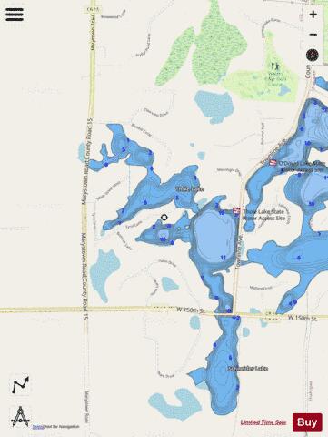 Thole depth contour Map - i-Boating App - Streets