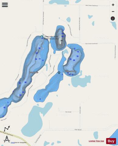 Pickerel depth contour Map - i-Boating App - Streets