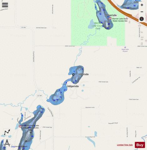 Dallas depth contour Map - i-Boating App - Streets