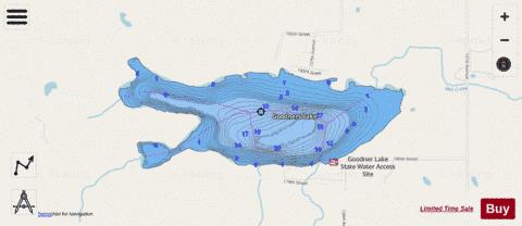 Goodners depth contour Map - i-Boating App - Streets