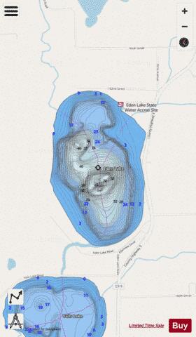 Eden depth contour Map - i-Boating App - Streets