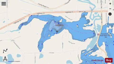 Becker depth contour Map - i-Boating App - Streets