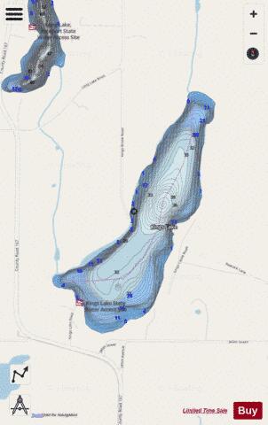 Kings depth contour Map - i-Boating App - Streets