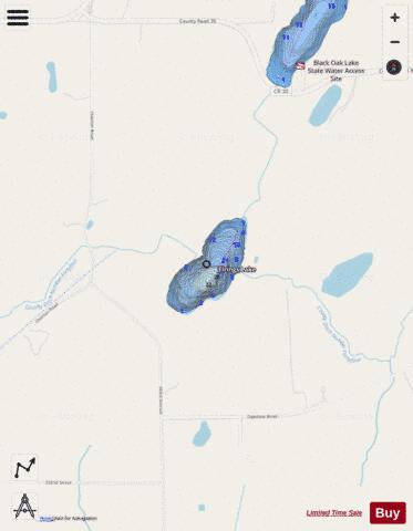 Ellering depth contour Map - i-Boating App - Streets