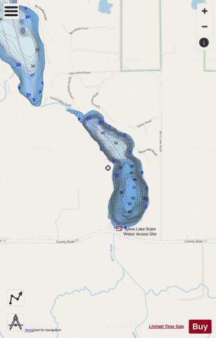 Sylvia depth contour Map - i-Boating App - Streets