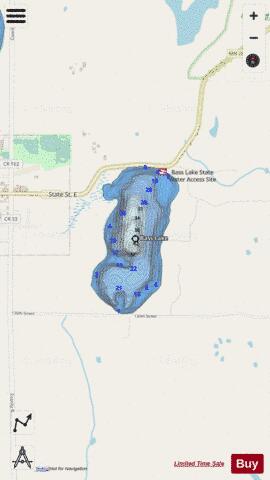 Bass depth contour Map - i-Boating App - Streets