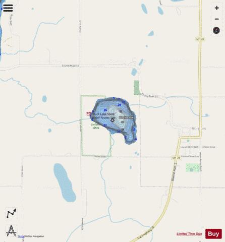 Buck depth contour Map - i-Boating App - Streets